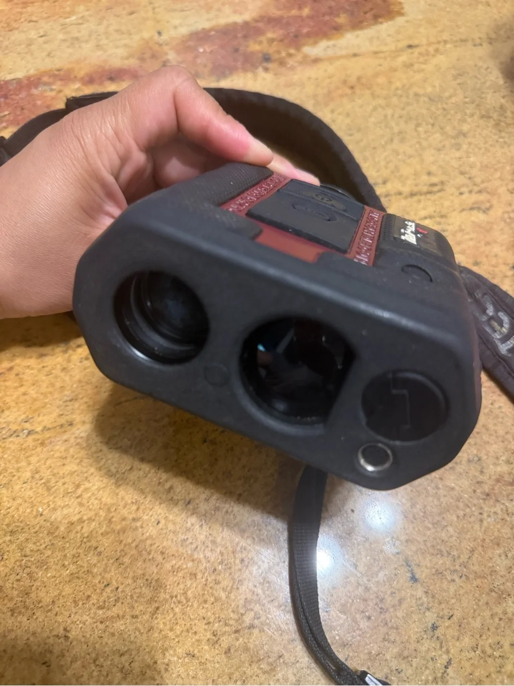 Pulse Trupulse 200X Laser Rangefinder - Black and Burgundy